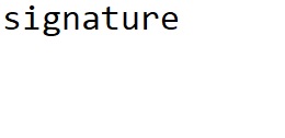 signature